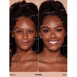 SHEGLAM Skinfinite Hydrating Foundation Flawless Dewy Foundation Hydrating Coverage Invisible Pore Concealer Pore-less Non-Greasy Lightweight Natural Soft Liquid Foundation-Camel