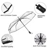 Wisebom Transparent Umbrella Automatic Folding Clear Umbrella Tri-fold 8 Ribs