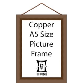 Behind The Glass - Hanging Handmade Copper Wooden Picture/Photo Frame - A5 Size