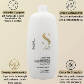 Shampoo Alfaparf Sdl Diamond Iluminación, Pelo Brillante 1 L                                                                                          