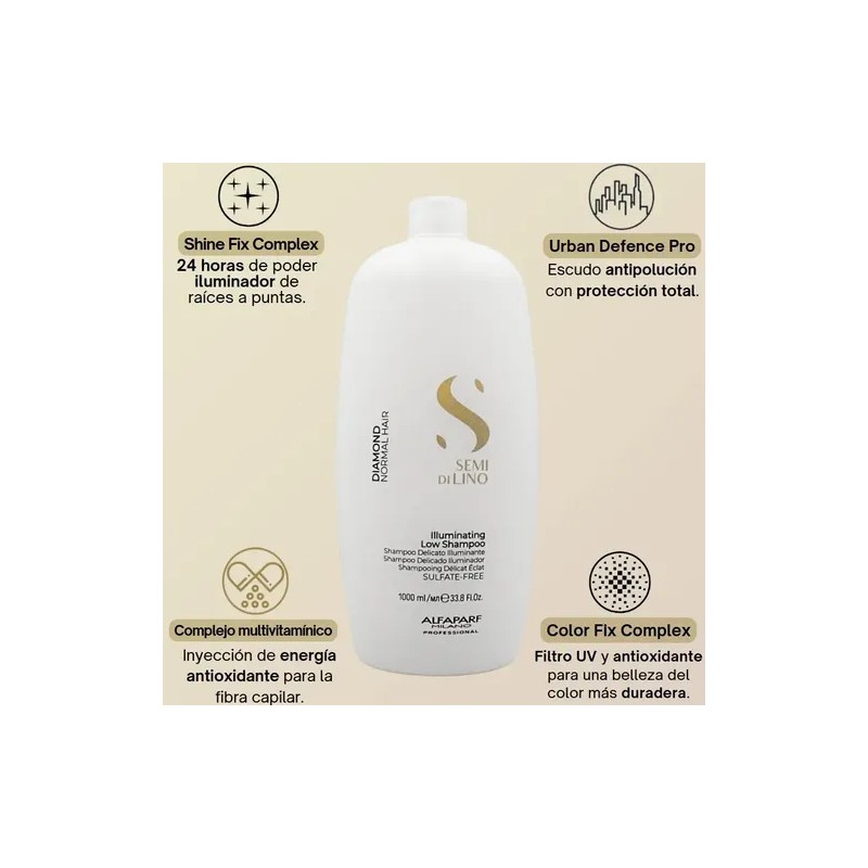 Shampoo Alfaparf Sdl Diamond Iluminación, Pelo Brillante 1 L