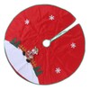 Red Flannelette Christmas Tree Skirt Base Floor Mat Apron Cover