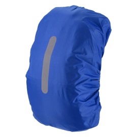 M METERXITY Waterproof Backpack Rain Cover, 15L-25L Waterproof Backpack Cover, Bag Rain Cover with a Vertical Reflective Strap for Hiking/Biking/Camping/Outdoor Traveling [Sapphire Blue]