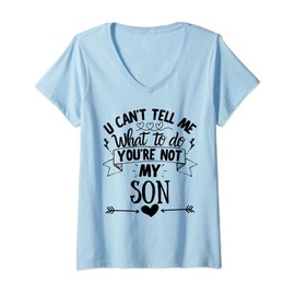 Damen Father and Mother Funny You're Not My Son Tee For Mum & Dad T-Shirt mit V-Ausschnitt