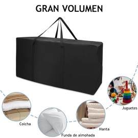 Bolsa de Almacenamiento Extra Grande 290L, Duffle Bag para Mudanza con Cremallera y Asas Reforzadas, Ideal para Guardar Ropa, Juguetes, Colchas y Sábanas