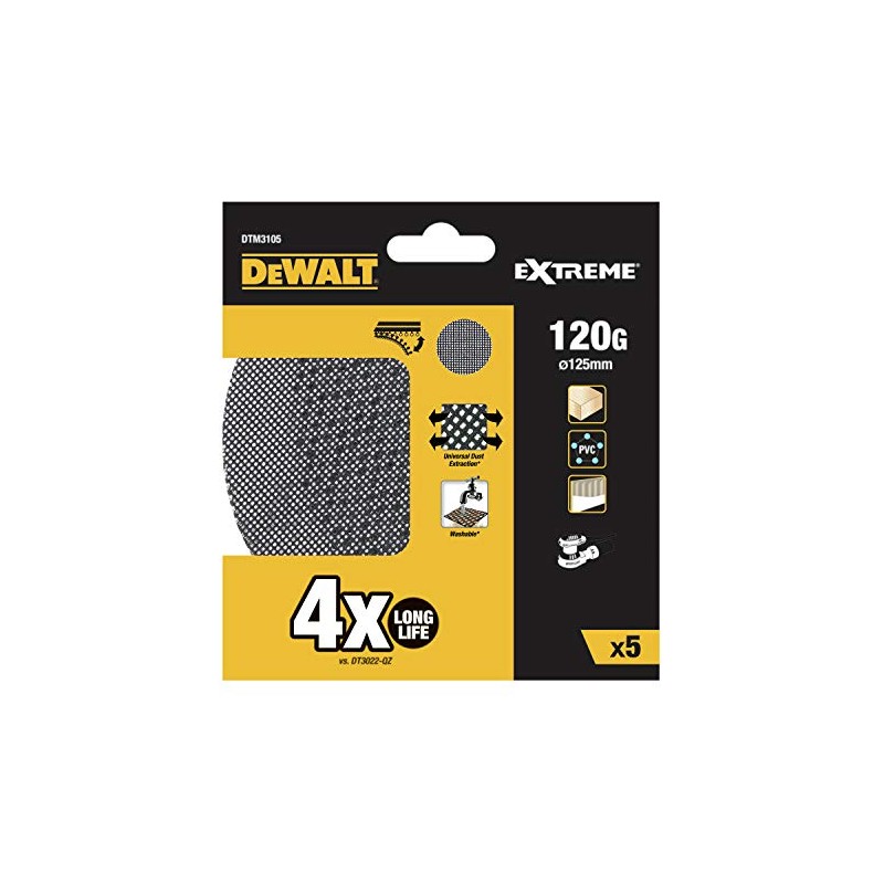 Dewalt DTM3105-QZ Sanding mesh, One Size, Set of 5 Pieces