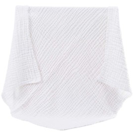 Baby Muslin Bath Towels - Set of 2 Large Size 43X43 Inches Swaddle Blanket for Newborn Toddlers Boys Girls - Suitable for Baby's Delicate Skin(White)