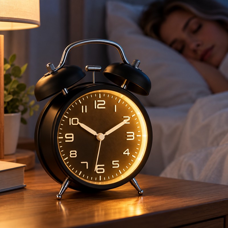 4 Inch Twin Bell Alarm Clock for Bedroom – Loud