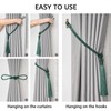 NICEEC 2 Pack Long Tassel Curtain Tiebacks Handmade Braided Rope