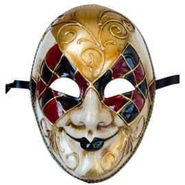 Lannakind Venetian Mask Face Mask Joker Men's Masquerade Carnival Fancy Dress Wall Decoration (J05e)