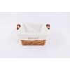 Chattels Square Bread Serving Basket with wooden handles and Washable