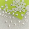 MajorCrafts® 240pcs 8mm White Flat Back Heart Shaped Resin Pearls