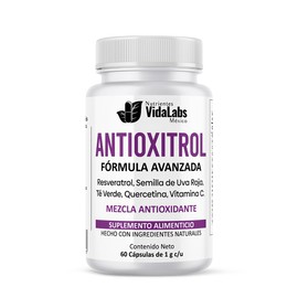 Antioxitrol Nutrientes Vidalabs México Fórmula Avanzada con Trans - Resveratrol Potente Antioxidante, Protección celular