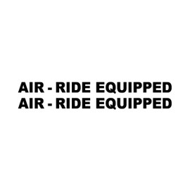 Set of 2 Air - Ride Equipped Decals For Commercial Trucks Vans Pick up Semi Truck Car Window Vinyl Decal Stickers (20" x 1.5")