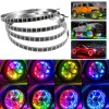 KEEPDSGN 4PCS 15" RGB LED Wheel Ring Lights Chasing Rim