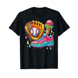 Ice Cream Drip Baseball Stuff Baseball Drip For Boys Kids T-Shirt