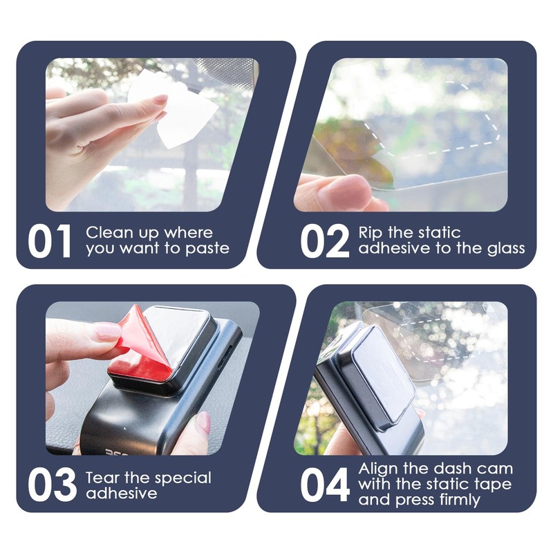 Dashcam Windshield Sticker, Sturdy CAR HUD Screen Sticker Film Easily