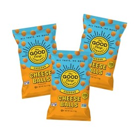 The Good Crisp Company Cheese Balls, Cheddar, 4 Ounce Bags (Pack of 3)