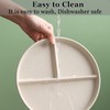 Soptalles 9 Inch Portion Control Plates Set, 4 Pcs Divided
