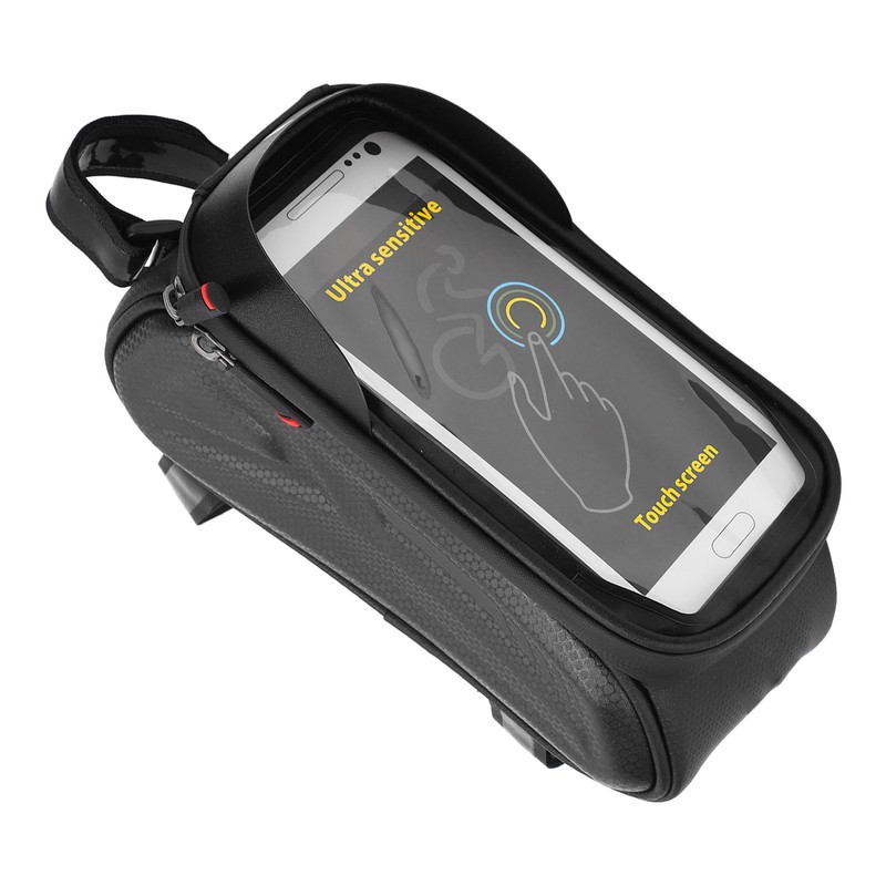 Bike Phone Front Frame Bag Waterproof Reflective Bicycle Phone Mount