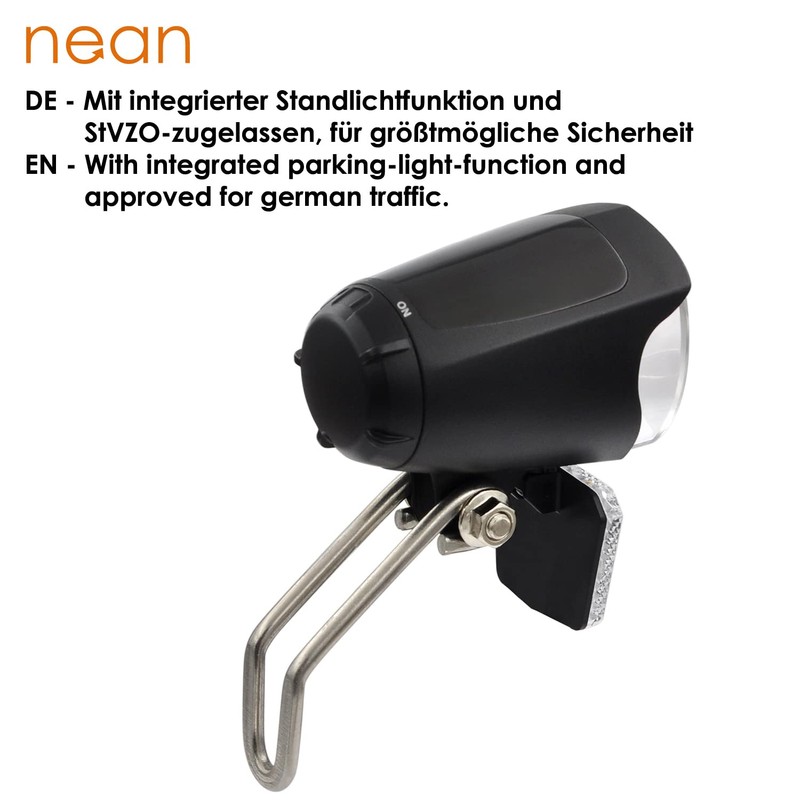 nean E-Bike LED Bicycle Light with Parking Light and Reflector,