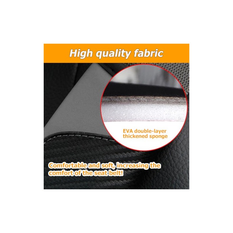 Osilly Carbon Fiber Car Seat Belt Covers - Comfort &