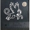 Unbranded Wicked Flying Monkey WHITE vinyl decal for car windows