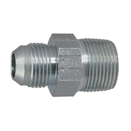 Double Nipple NPT 1/2" UNF 7/16"-20 (JIC), Material: Galvanised Steel