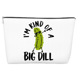 JJOINUS Pickle Makeup Bag for Women, Best Friend Sister Pickle Gifts, Makeup Travel Toiletry Bags, Zipper Pouch Bag for Pickle Lover Christmas Birthday Gift,10x7