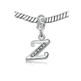 KunBead Jewelry Letter Z Initial Charms Dangle Grandma 30 Birthday Moments Graduation Charm for Bracelet Necklace
