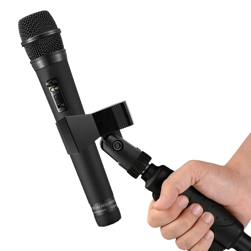 Coufce Universal Microphone Clip Holder, Adjustable Mic Butterfly Clip With