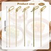 100 Pcs Bamboo Cocktail Sticks, Natural Bamboo Skewers with Looped