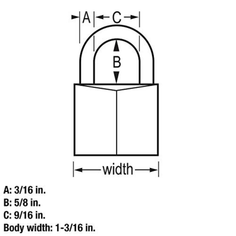 Master Lock Black Outdoor Key Lock, Standard Weather Resistant Padlock