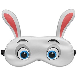 Sleep Mask Travel Relax Eye Cover Bed Emoji Nap Blindfold White Rabbit [042]
