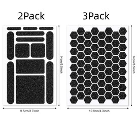 ERAESYAT 5pack Grip Stickers, Anti-Slip Phone Grip Tape Pre-Cut Strips Decal Stickers Adhesive for Smooth Phones and Tablets Gaming Cases Tools (5pack Black)