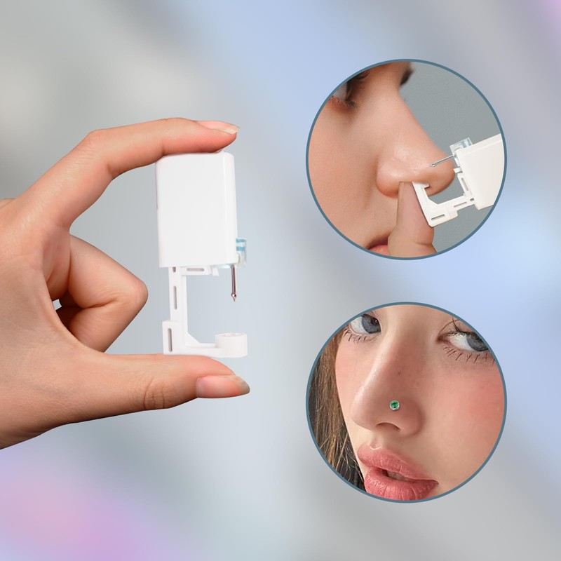 TAOJIANGYAOYAO 6 Pieces Disposable Piercing Kit Nose, Nose Piercing Gun