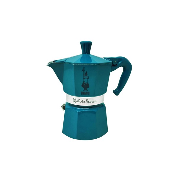Bialetti Moka Express 3 Cups Winter Wonderland Limited Edition Turquoise