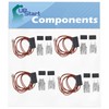 4-Pack WB17T10006 Terminal Block Kit Replacement for Kenmore/Sears 911.92502992 -