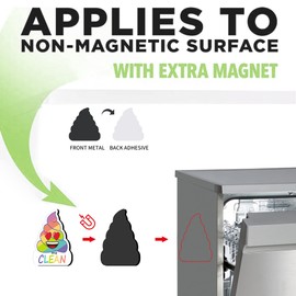 M MORCART Funny Gifts, Practical Emoji Poop Dishwasher Magnet, Funny Poop Clean Dirty Dishwasher Sign, Joke Item and Decoration for Children and Adults, Mother's Day Gifts