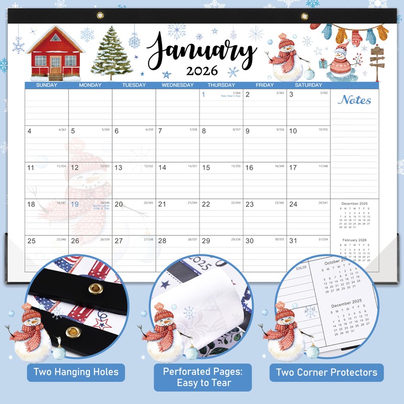 2026 Desk Calendar, 12 Months Desk Calendar 2026, January 2026