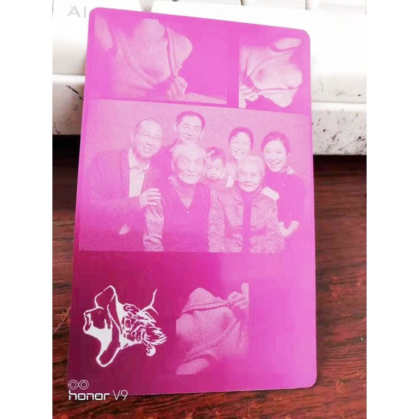 Metal business cards, 50 pieces of engraved metal business cards,