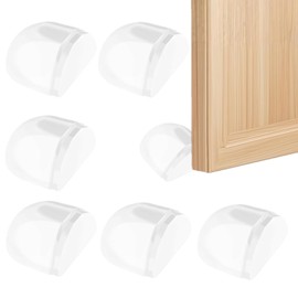 6 Pcs Shower Door Stopper Universal Rubber Floor Door Bumper Self-Adhesive Wall Protectors for Home Living Room Bathroom Office