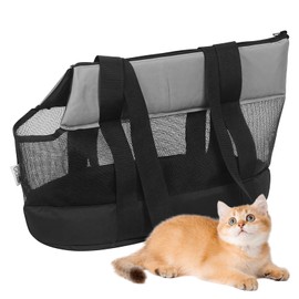 Cat Bag up to 5 kg: Breathable Dog Bag with Rope Buckle, Portable Dog Carrier Bag Small Pet Transport Bag, Carry Bag for Cats and Small Dogs, for Shopping and Travel, Black