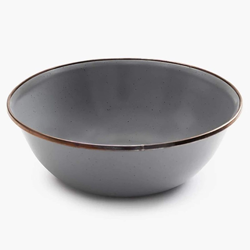 BAREBONES Enamel Bowl Set of 2, Stone Gray