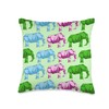 Africa Animal Artist Colorful Elephant Pattern Origami Throw Pillow