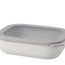 Rosti Mepal 998398 Circular Rectangular Storage Container, 6.8 fl oz (2,000 ml), Nordic White
