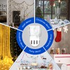 60PCS Mini Clear Light Clips, Wall Hangers Without Nails, Garland