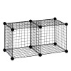 Allgonicer Wall-mount Floor-stand interlock 14" Wire Cube Storage Rack Organizer