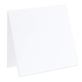 Blank Fold Invitation Card 6 1/4 x 6 1/4 Matte Smooth Radiant White, 25 Pack