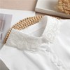 Mrotrida Women's White Fake Collar Stand Beads Detachable Shirt Collar